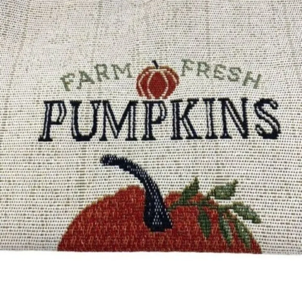 Pumpkin Fall Harvest Tapestry Table Runner New